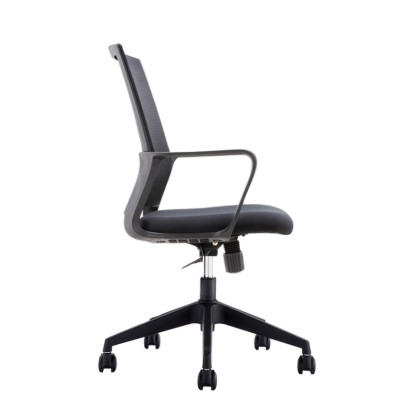 Black Task Chair | Swivel Mesh Task Chair With Arms For Home Office Supplier in China