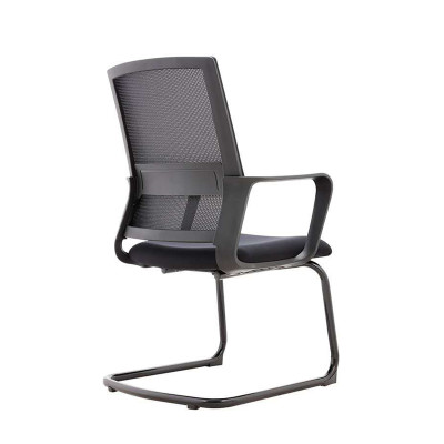 Black Conference Chair | Conference Room Chair With Fixed Armrest For Office Supplier