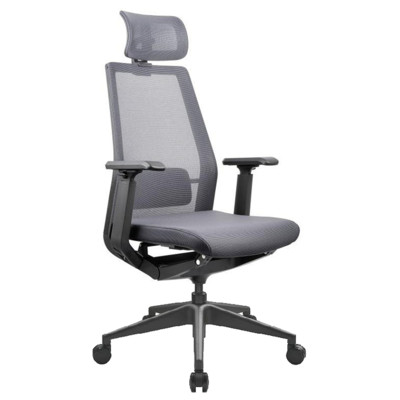 كرسي تنفيذي شبكي للمكتب الخلفي العالي بالجملة مع قاعدة من الألومنيوم ، مسند رأس قابل للتعديل (YF-A008)