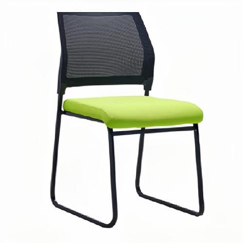Middle Back Mesh Training Chair With Green Fabric Seat For Office Supplier