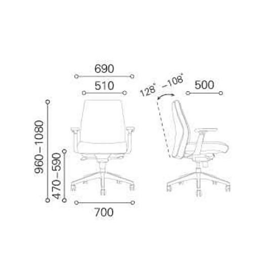 Тканевое рабочее кресло | средняя спинка, вращающееся сиденье, эргономичное кресло для офиса