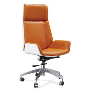 Y&F High back PU Office Swivel Chair with Plastic cover, Chrome base.(YF-D001)