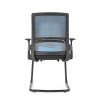 Blue Office Guest Chair | Mesh Chair With Lumbar Support  For Reception Room Supplier