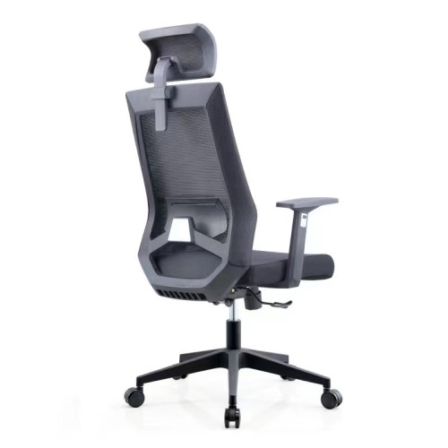 Silla ejecutiva de malla negra | Silla ergonómica giratoria con diseño de reposabrazos para proveedores de oficinas