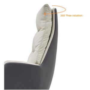 Ergonomischer Lederstuhl im Großhandel | Drehbarer Bürostuhl mit Chromfuß