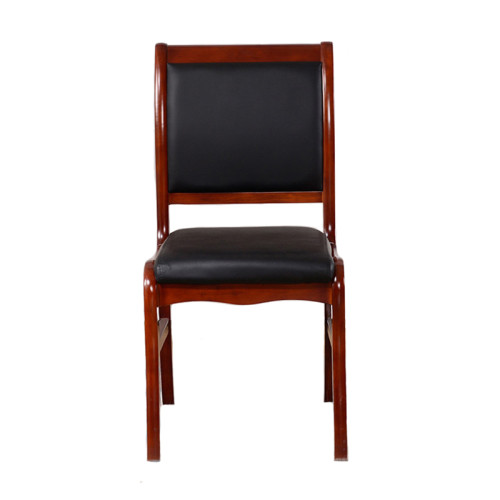 Solid Wood Office Chair | Leather Training Chair For Conference Spaces Supplier