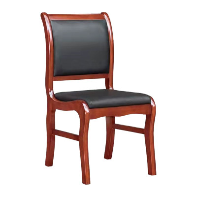 Solid Wood Office Chair | Leather Training Chair For Conference Spaces Supplier