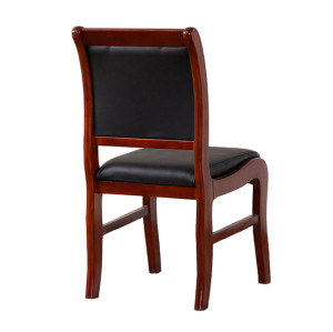 Silla de oficina de madera maciza | Silla de cuero para conferencias