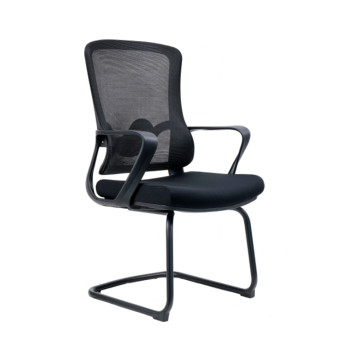 Wholesale Black Conference Office Chair With Fixed Armrest | OEM/ODM Solutions for Distributors