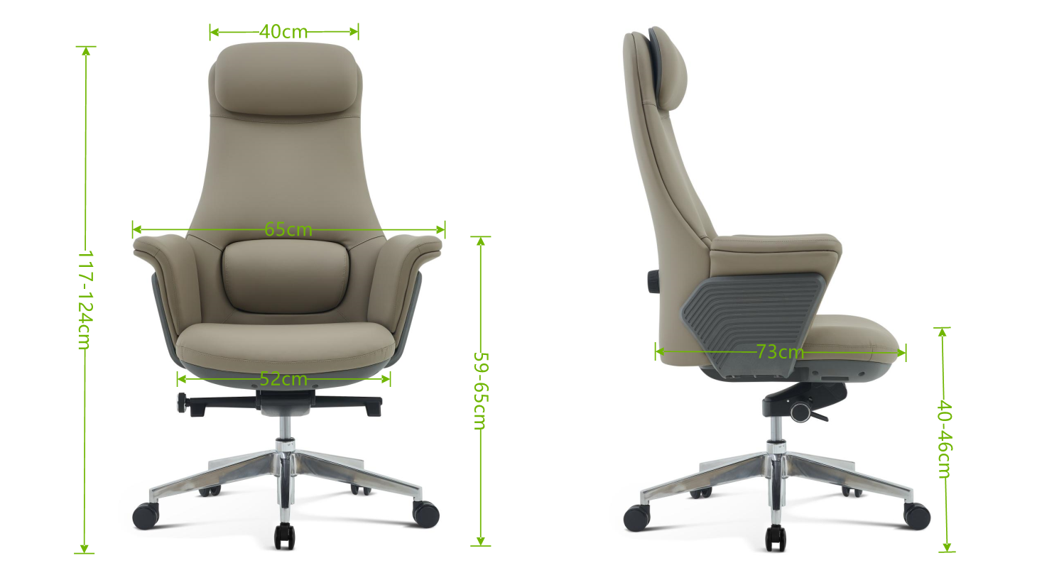 height adjustable office executive chair