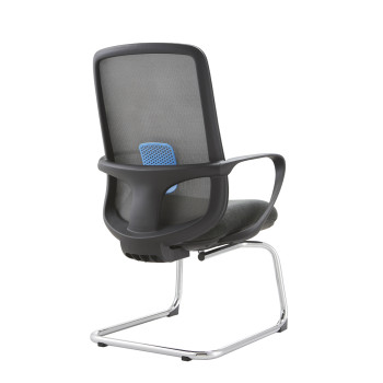 Modern Conference Office Chair | Chrome Tube And Mesh Feature Fabric Material Design | Mesh Chair For Meeting Room Use