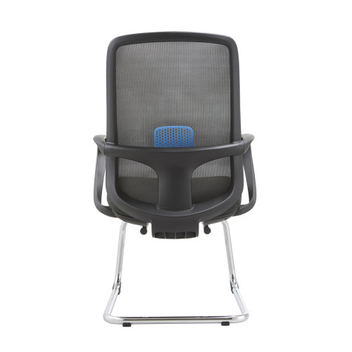 Modern Conference Office Chair | Chrome Tube And Mesh Feature Fabric Material Design | Mesh Chair For Meeting Room Use