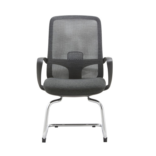 Modern Conference Office Chair | Chrome Tube And Mesh Feature Fabric Material Design | Mesh Chair For Meeting Room Use