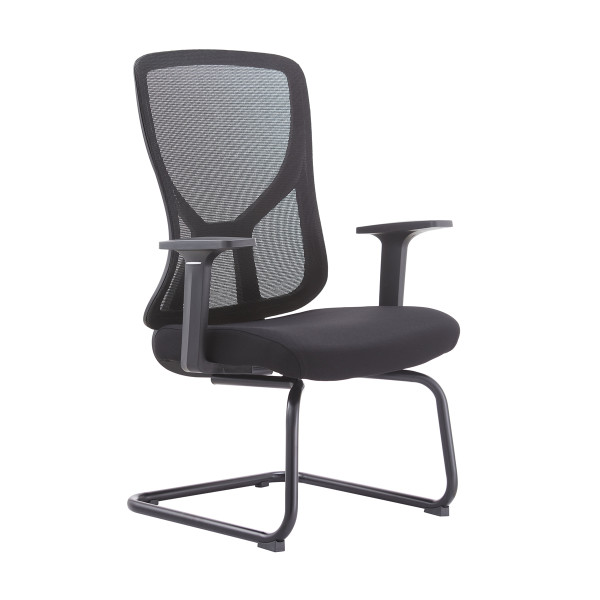 Modern Mesh Conference Chair | Armrest Meeting Chair for Waiting Room Without Wheels Design Wholesale
