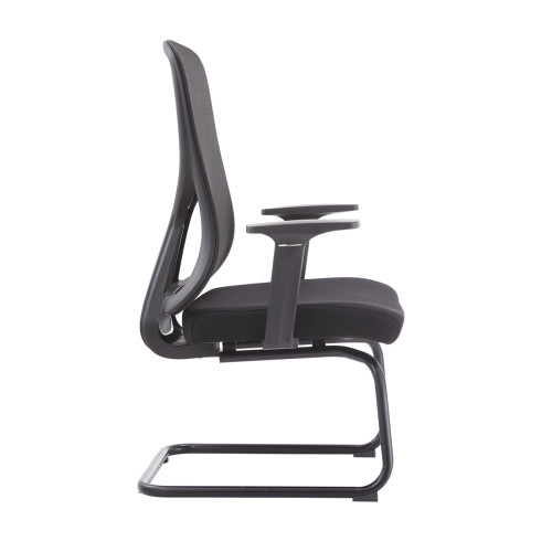 Modern Mesh Conference Chair | Armrest Meeting Chair for Waiting Room Without Wheels Design Wholesale