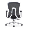 Ergonomic Black Task Office Chair with Adjustable Armrests Middle Back Modern Mesh Fabric Design Aluminium Swivel Chair