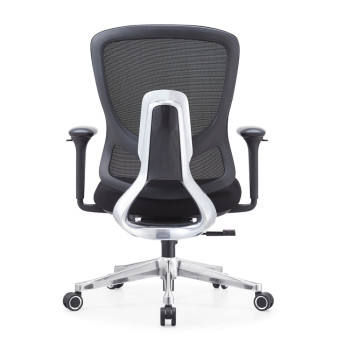 Ergonomic Black Task Office Chair with Adjustable Armrest Modern Mesh Fabric Design Swivel Chair