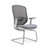 Adjustable Armrest Modern Mesh Conference Chair with Chrome Base for Living or Meeting Room Use