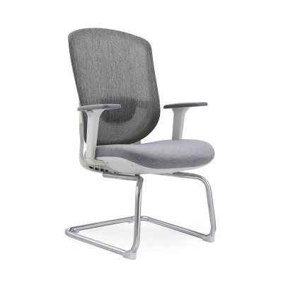 Adjustable Armrest Modern Mesh Conference Chair with Chrome Base for Living or Meeting Room Use