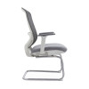 Adjustable Armrest Modern Mesh Conference Chair with Chrome Base for Living or Meeting Room Use