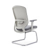 Adjustable Armrest Modern Mesh Conference Chair with Chrome Base for Living or Meeting Room Use