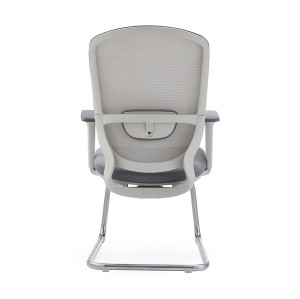 Adjustable Armrest Modern Mesh Conference Chair with Chrome Base for Living or Meeting Room Use