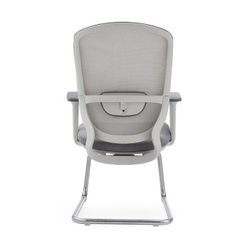 Adjustable Armrest Modern Mesh Conference Chair with Chrome Base for Living or Meeting Room Use