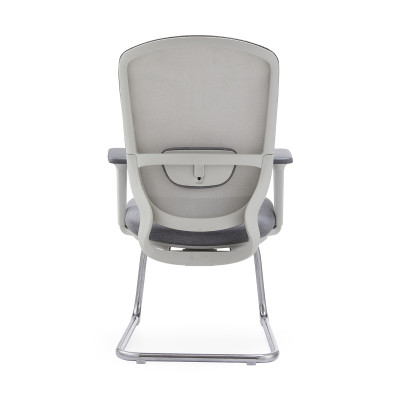 Adjustable Armrest Modern Mesh Conference Chair with Chrome Base for Living or Meeting Room Use