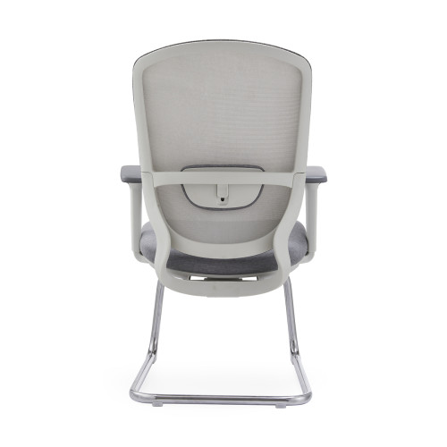 Adjustable Armrest Modern Mesh Conference Chair with Chrome Base for Living or Meeting Room Use