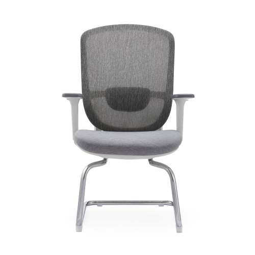 Adjustable Armrest Modern Mesh Conference Chair with Chrome Base for Living or Meeting Room Use