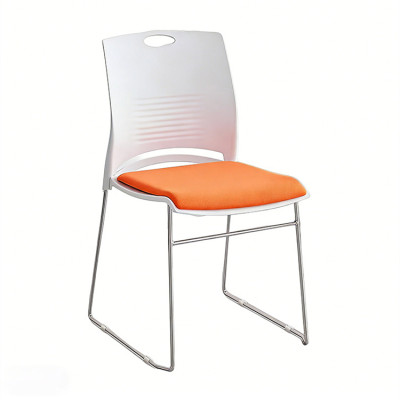 Modern Plastic Office Chair with Comfortable Sponge Seat Stackable Design for Conference Rooms and Training Areas