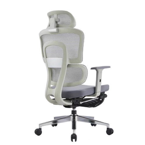 High Back Gray Ergonomic Mesh Office Chair with Footrest - Ideal Solution for Home Offices Wholesale