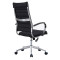 Black Swivel Executive Leather Chair | Ergonomic Seating with Chrome Armrest for Office Projects & Bulk Orders