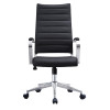Black Swivel Executive Leather Chair | Ergonomic Seating with Chrome Armrest  for Office Projects & Bulk Orders
