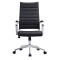 Black Swivel Executive Leather Chair | Ergonomic Seating with Chrome Armrest for Office Projects & Bulk Orders