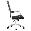 Black Swivel Executive Leather Chair | Ergonomic Seating with Chrome Armrest  for Office Projects & Bulk Orders