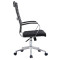 Black Swivel Executive Leather Chair | Ergonomic Seating with Chrome Armrest for Office Projects & Bulk Orders