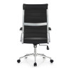Black Swivel Executive Leather Chair | Ergonomic Seating with Chrome Armrest  for Office Projects & Bulk Orders