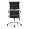 Black Swivel Executive Leather Chair | Ergonomic Seating with Chrome Armrest for Office Projects & Bulk Orders