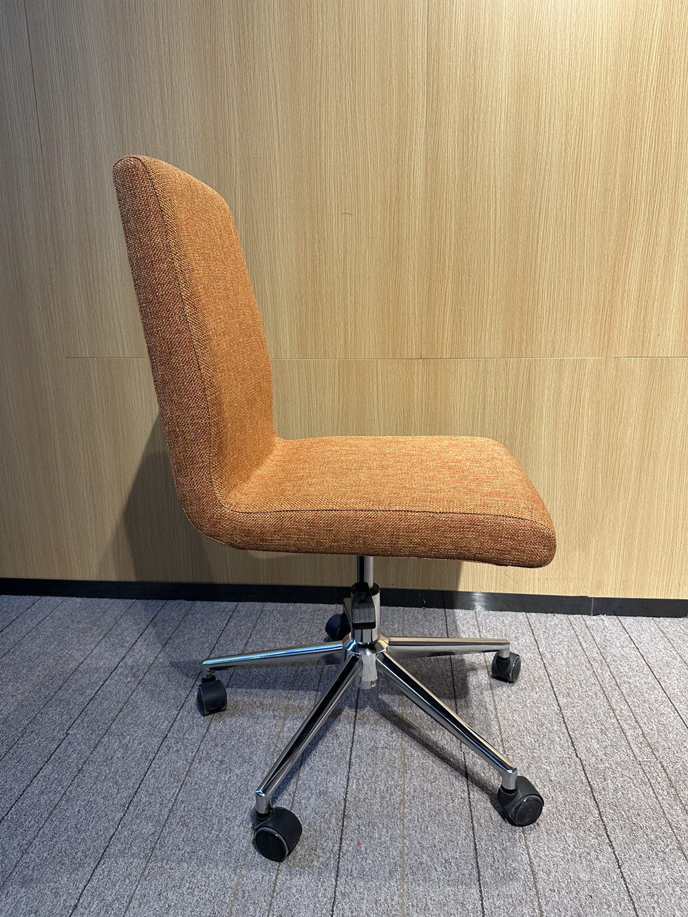 armless office task chair