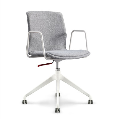 Ergonomic Swivel Training Chair With Armrest | Wholesale Manufacturer for Rolling Fabric Office Furniture