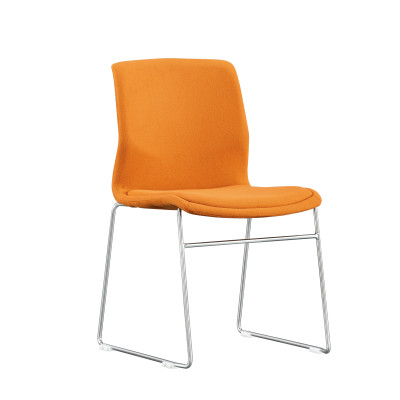 Fabric Training Chair with chrome Base | Custom Fabric Options for Meeting Room & Training Center