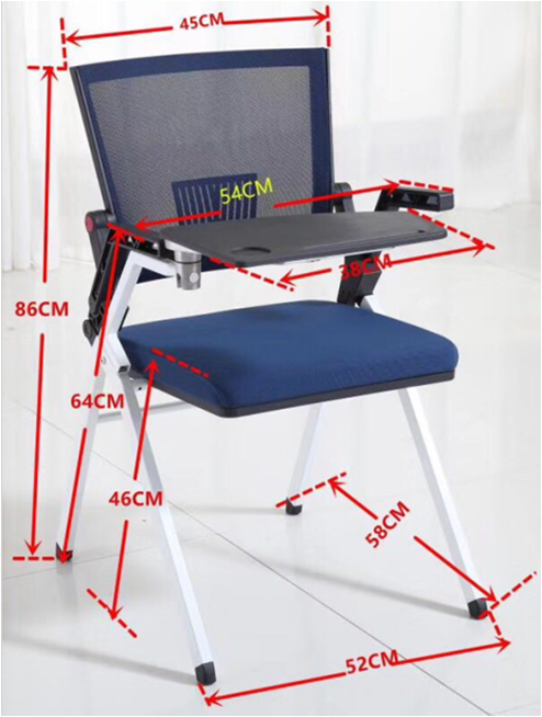 كرسي تدريب مكتب حديث قابل للطي من Y&F ، جهاز لوحي من الألومنيوم مع PP (LY-K1-D)