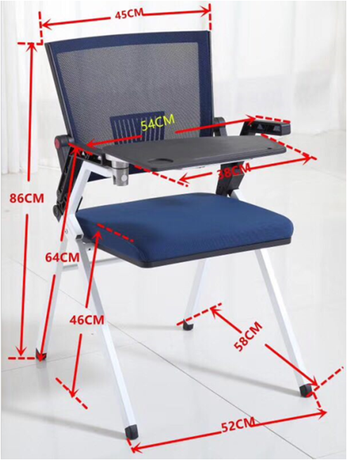 Y & F Современный офисный складной стул для обучения, алюминиевый планшет с PP (LY-K1-D)