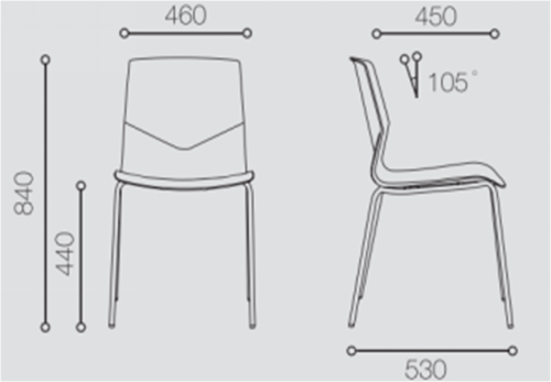 Silla de entrenamiento | silla apilable con cojín suave para el proveedor de la oficina (PX03B-C)