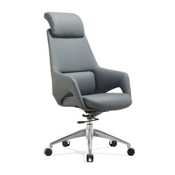 Комфортный стул из искусственной кожи с высокой спинкой | Эргономичное офисное кресло для дома