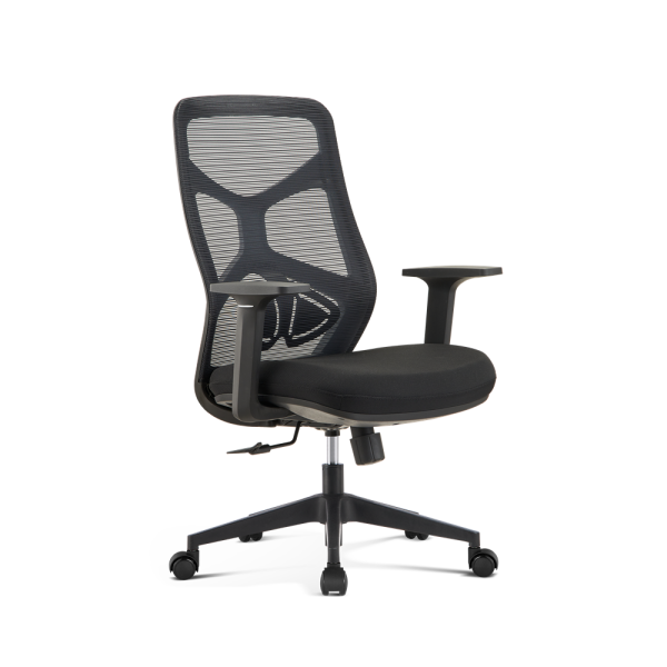 Mesh Task Chair | Mid-Back Swivel Chair With Arms For Office Supplier in China(YF-B666)