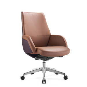 Brown Swivel Task Chair With Wheels | Ergonomic Chair For Home Office Supplier(YF-B317)