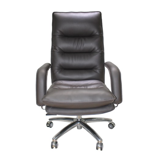 High Back Executive Chair | Swivel Leather Chair With Fixed Armrest For Office Supplier