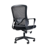 Wholesale OEM Black Task Chair | Ergonomic Mesh Swivel Office Chair with Fixed Arms for Home Office